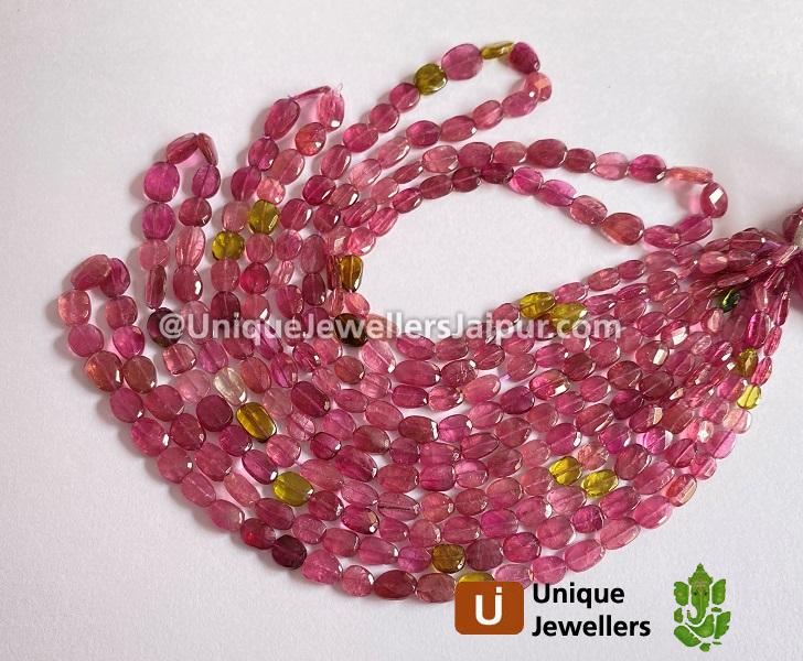 Pink Rubellite Tourmaline Faceted Nuggets Beads